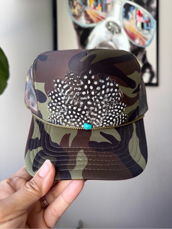 BayouStuntWife Accessories - F2 Boho Feather Trucker Hat